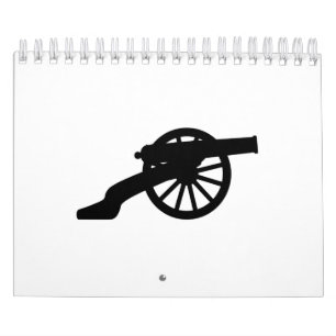 American Civil Krig Cannon Silhouette Kalender