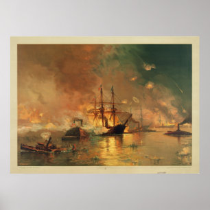 American Civil Krig Capture of New Orleans Poster