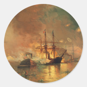 American Civil Krig Capture of New Orleans Runt Klistermärke