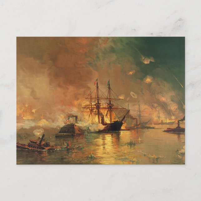 American Civil Krig Capture of New Orleans Vykort (Framsida)