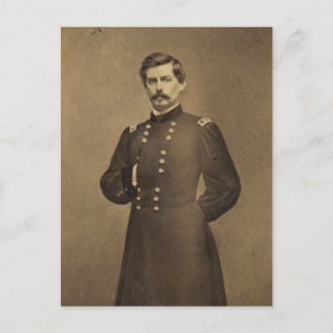 American Civil Krig General George B McClellan Vykort