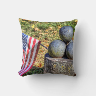 American Civil Krig Memorial Cannon Bollar Kudde
