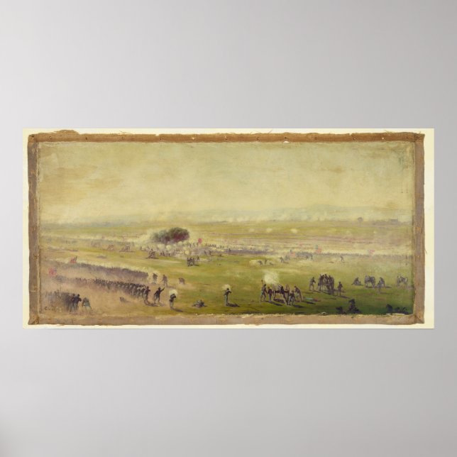 American Civil Krig Picketts Charge av Edwin Forbe Poster (Framsidan)