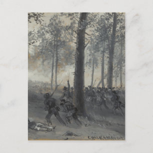 American Civil Krig-slaget i Chickamauga av Waud Vykort