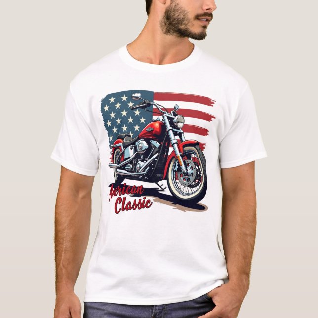 American Classic Chopper T-Shirt för manar (Framsida)