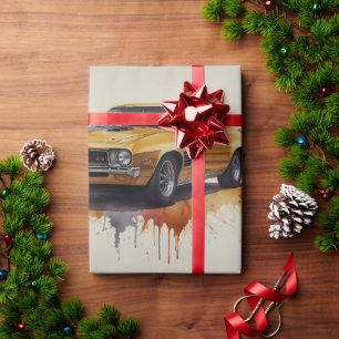 American Classic Gult Car Presentpapper