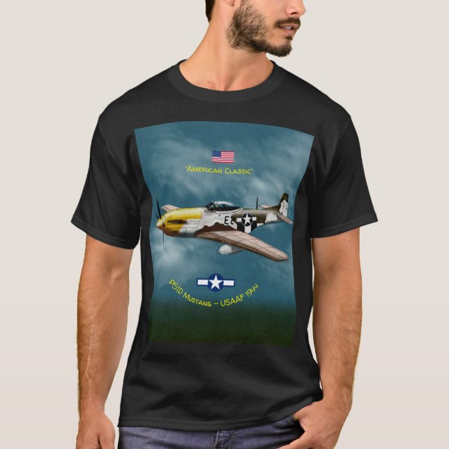 American Classic P51D Mustang T-Shirt (Framsida)
