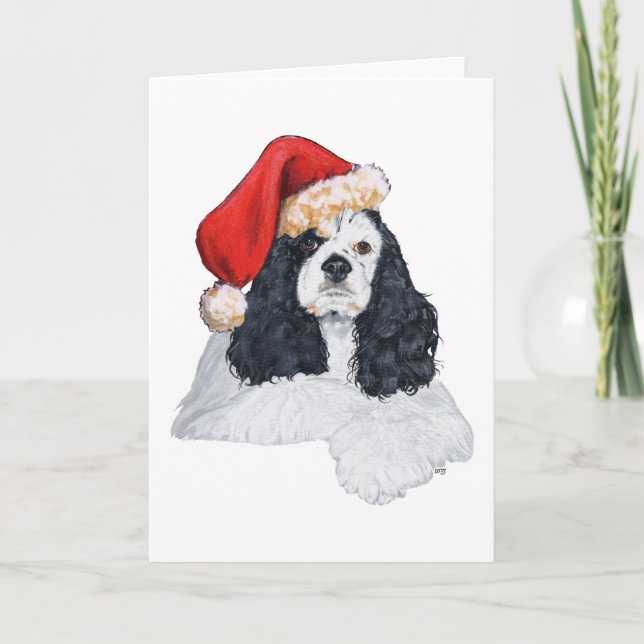 American Cocker Spaniel Jul Helgkort (Framsida)