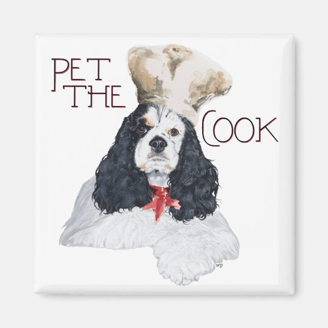 American Cocker Spaniel Kock Magnet (Framsidan)
