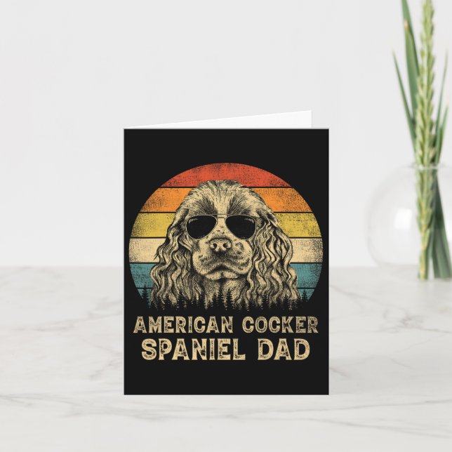 American Cocker Spaniel Pappa Hundälskare Fars Dag Kort (Framsida)