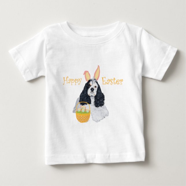 American Cocker Spaniel Påsk T-shirt (Framsida)