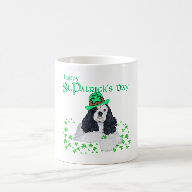 American Cocker Spaniel St. Patrick's Day Kaffemugg (Center)