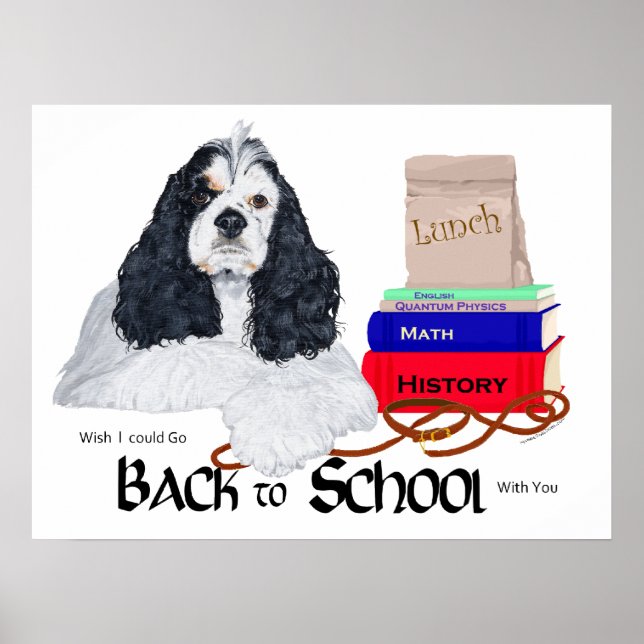 American Cocker Spaniel Tillbaka till skolan Poster (Framsidan)