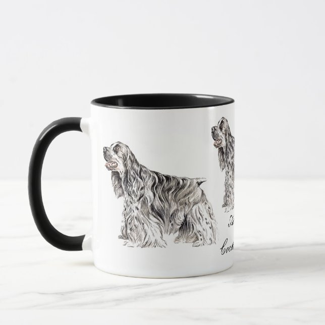 American Cocker Spansk Ceramic Mugg (Vänster)