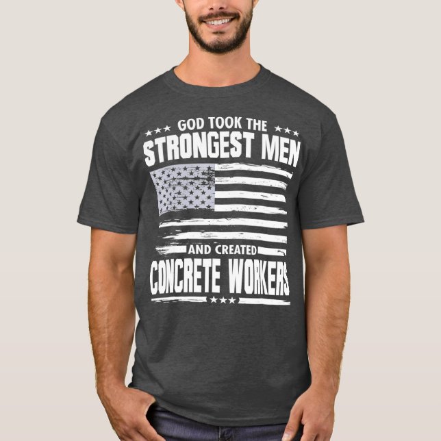American Concreane Workers Union Worker Proud T Shirt (Framsida)
