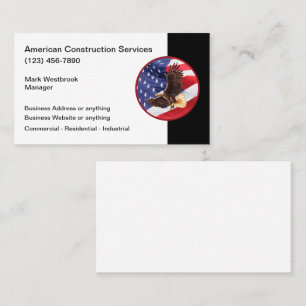 American Construction Theme Visitkort