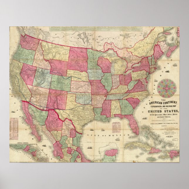 American Continent United Stater Poster (Framsidan)