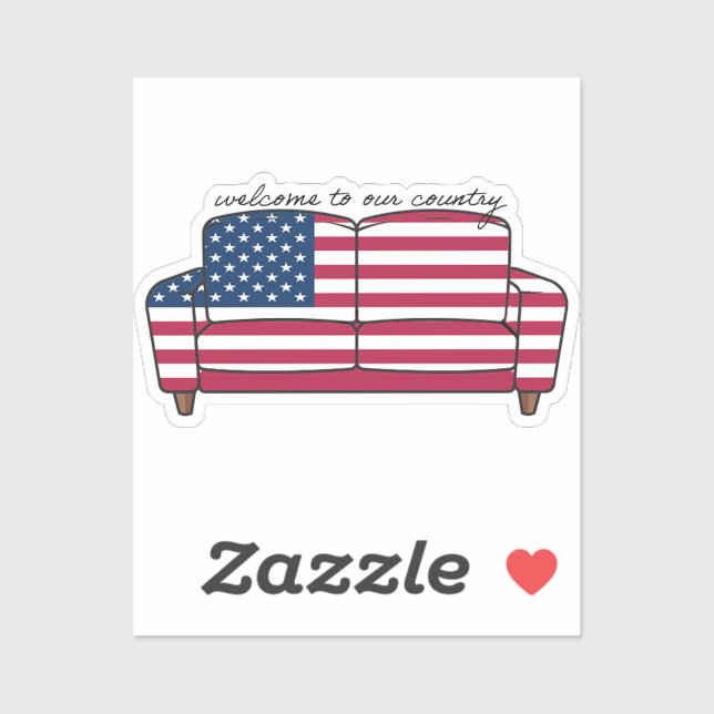 American Couch sticket 2x2 Klistermärken (Ark)