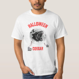 american cougar on halloween night with crows t shirt
