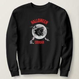 american cougar on halloween night with crows t shirt