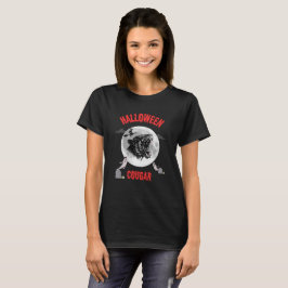 american cougar on halloween night with crows t shirt