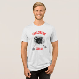 american cougar on halloween night with crows t shirt
