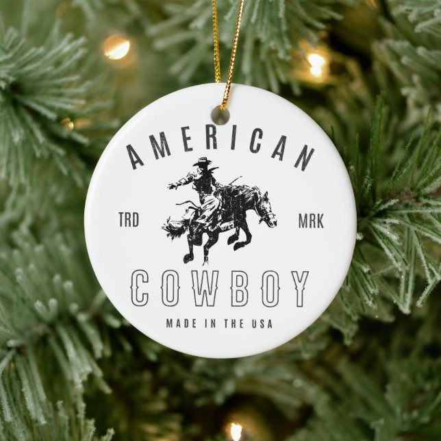 American Cowboy - Made in USA Julgransprydnad Keramik (Träd)
