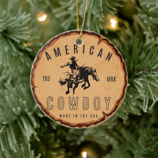 American Cowboy - Made in USA Julgransprydnad Keramik (Träd)