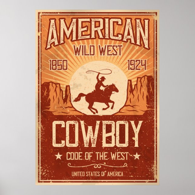American Cowboy Vilda western Poster (Framsidan)
