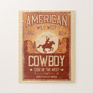 American Cowboy-Vilda western Pussel