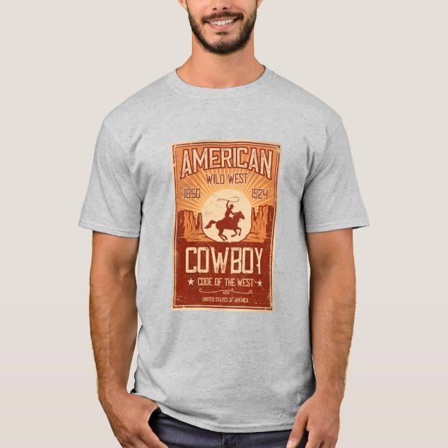 American Cowboy-Vilda western T Shirt (Framsida)