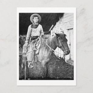 American cowboyin i Kansas, c.1880 (b/w-foto) Vykort