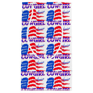 American Cowgirl Flagga Print Gift Bag