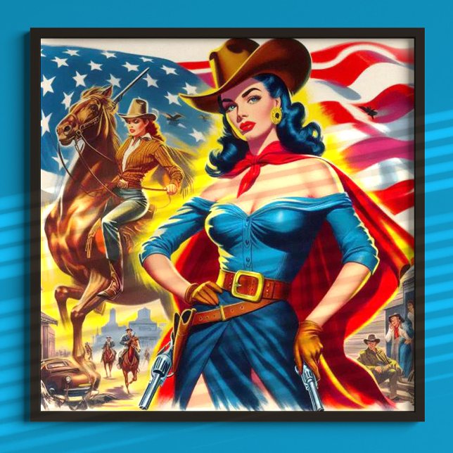 American Cowgirl Pin-up Poster (Skapare uppladdad)