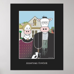 "American Cowlick"16 x 20" Poster