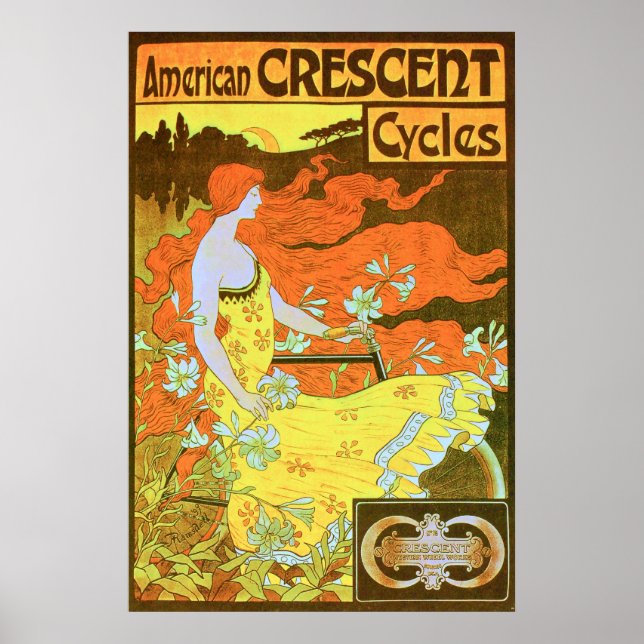 American CRESCENT Cycles Poster (Framsidan)