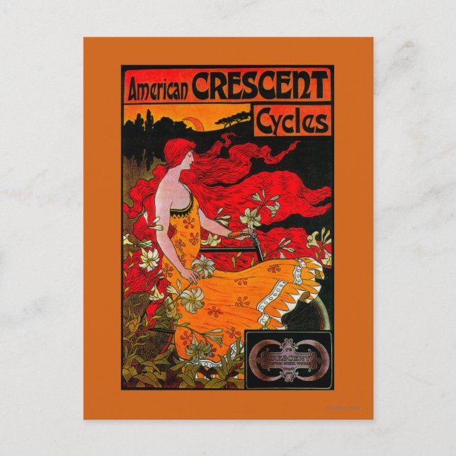 American Crescent Vintage PosterEurope Vykort (Framsida)