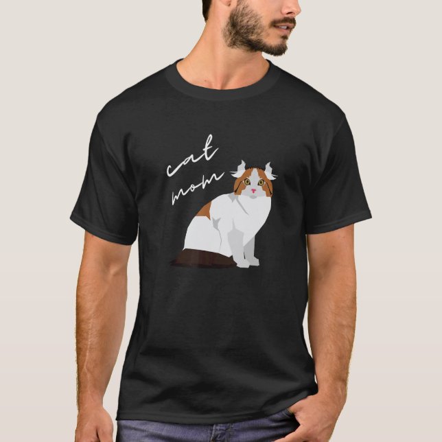 American Curl Kattmamma för katt T Shirt (Framsida)