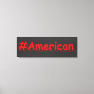 "#American" Cute Design. Köp nu Canvastryck