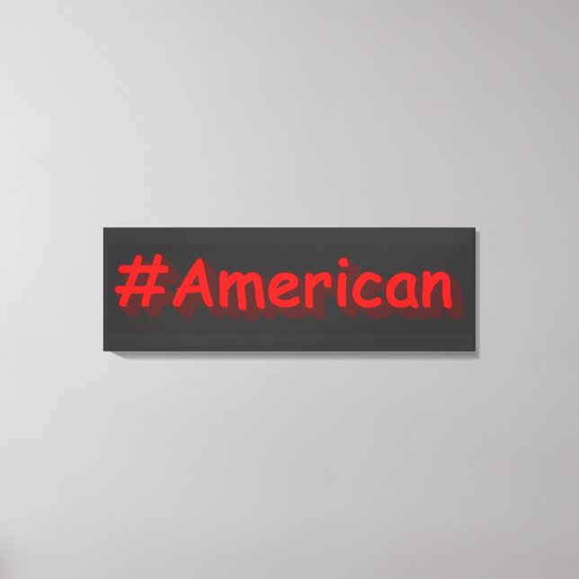 "#American" Cute Design. Köp nu Canvastryck (Framsida)