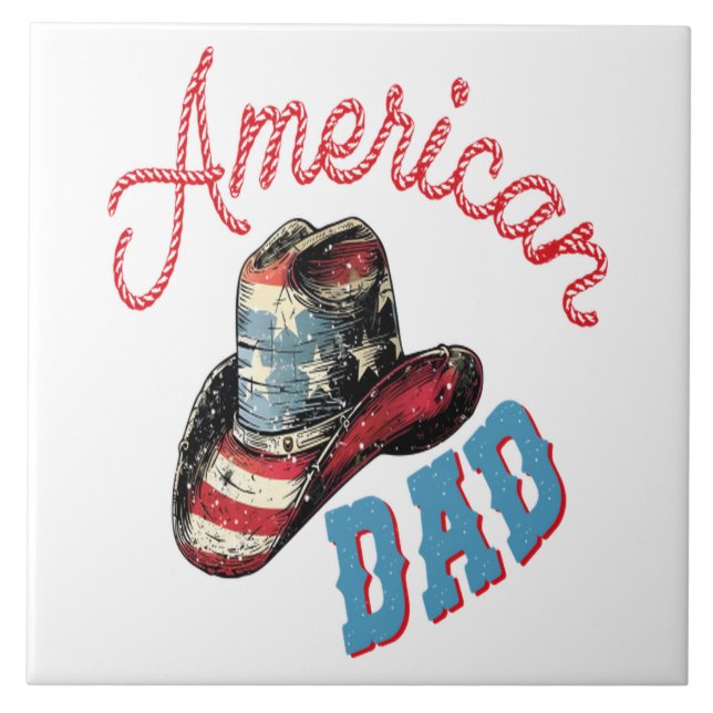 American Dad Cowboy Kakelplatta (Framsidan)