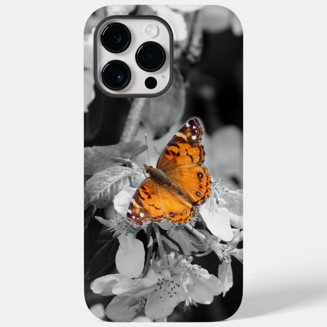 American Dam Butterfly On Blommar Cell Phone Case (Baksida)
