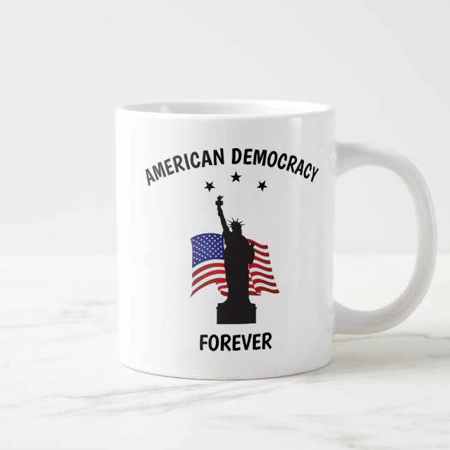 American Democracy Forever med Flagga Jumbo Mugg (Höger)
