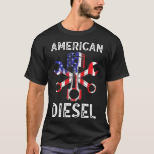 American Diesel American Flagga Mechanic T Shirt