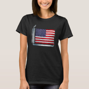 American Diesel Flagga American Flagga 4:e juli Tr T Shirt