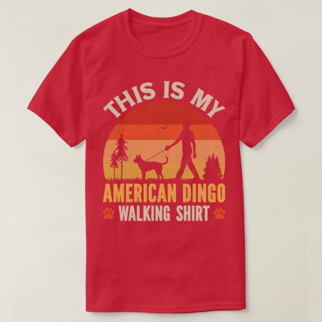 American Dingo Walking T Shirt (Design framsida)