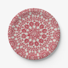 American Doily & Snöre, 12, Cream on Blue