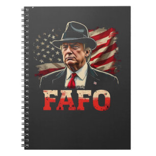 American Donald Trump FAFO USA flagga Patriotic Anteckningsbok