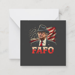 American Donald Trump FAFO USA flagga Patriotic Anteckningskort