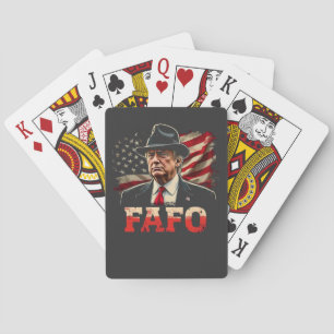 American Donald Trump FAFO USA flagga Patriotic Casinokort